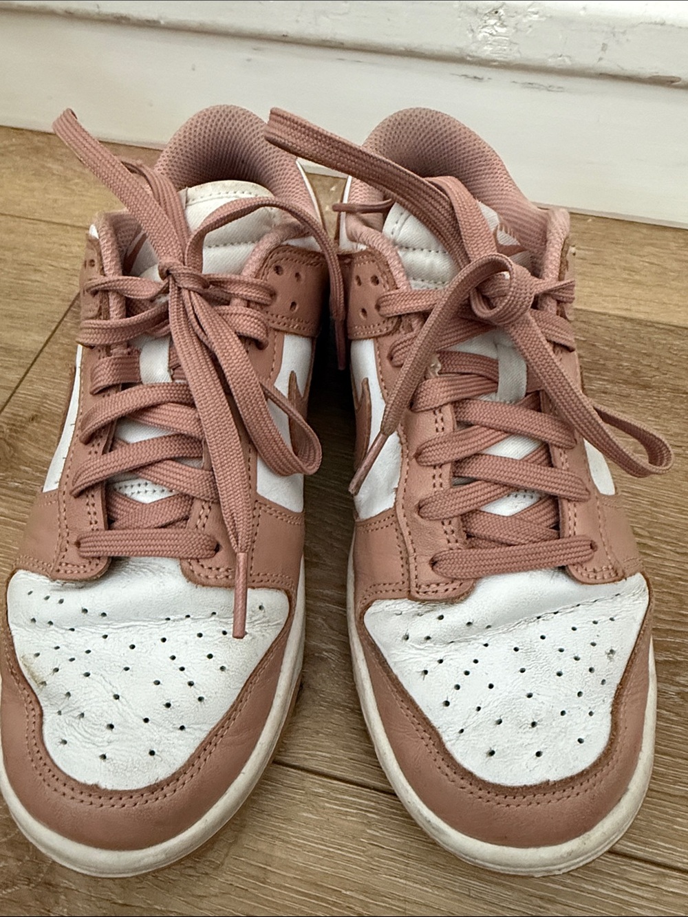 Nike Women’s Rose Pink Panda Dunks - Low-Top Sneakers - Picture 3 of 7